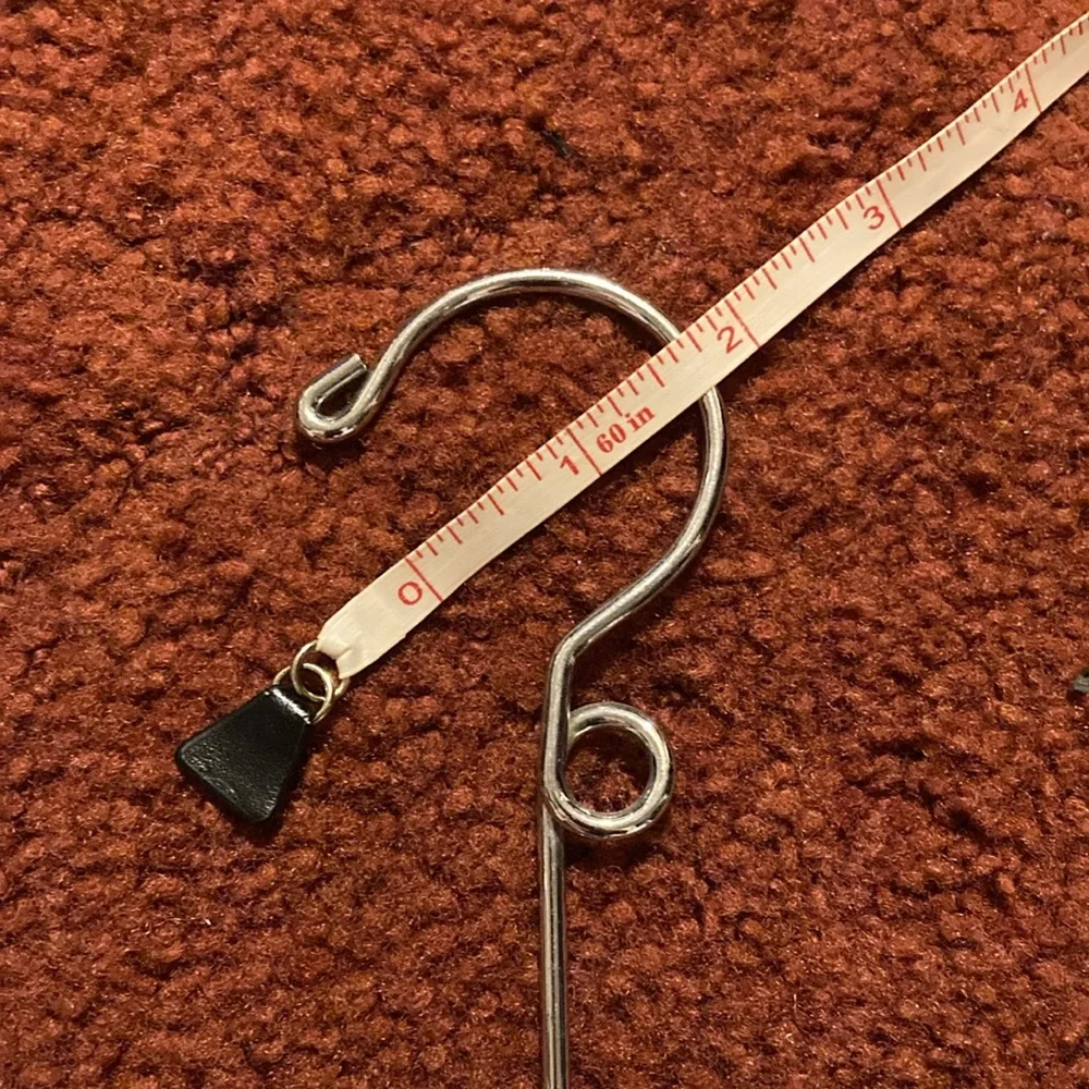 Set of 12 Metal Clip Hangers - Silver Tone